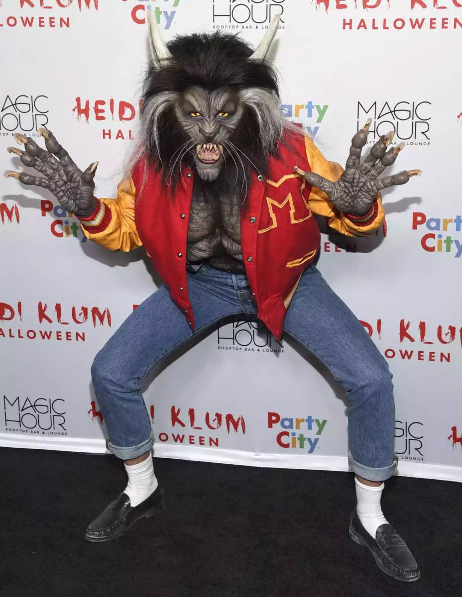 Heidi Klum in werewolf attire - 2017