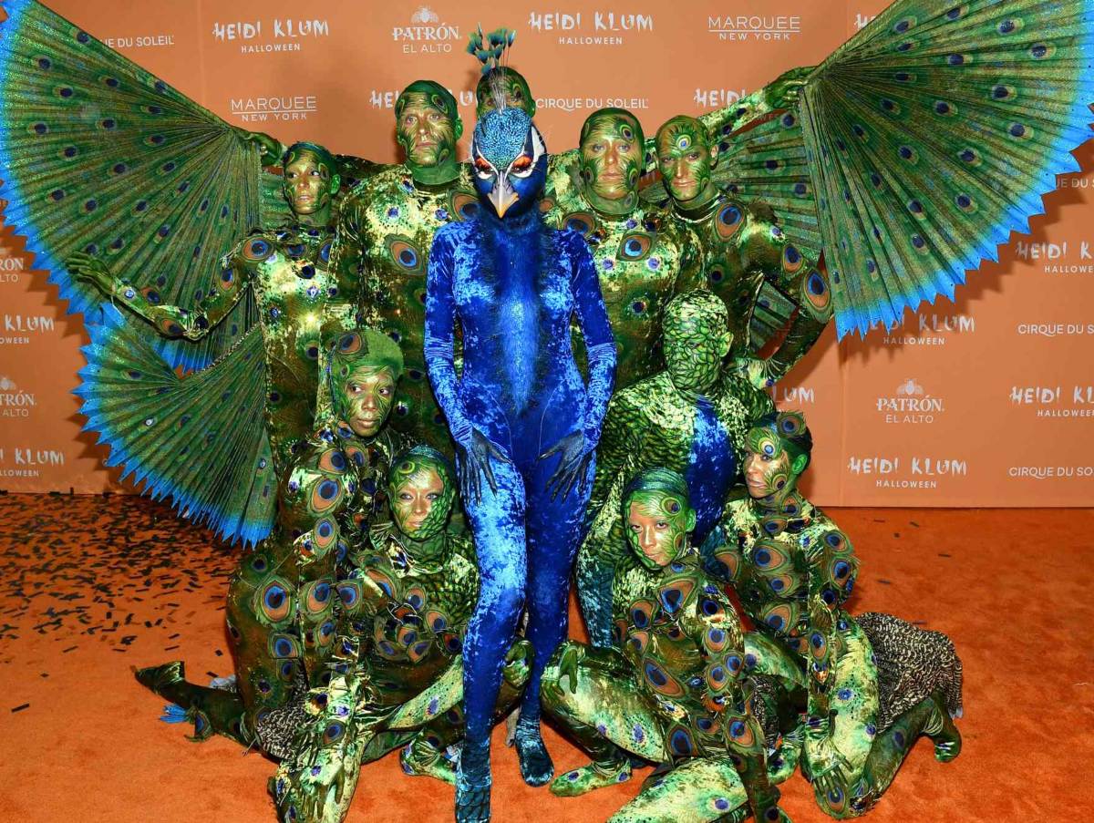 In 2023, Klum created a larger than life peacock look
