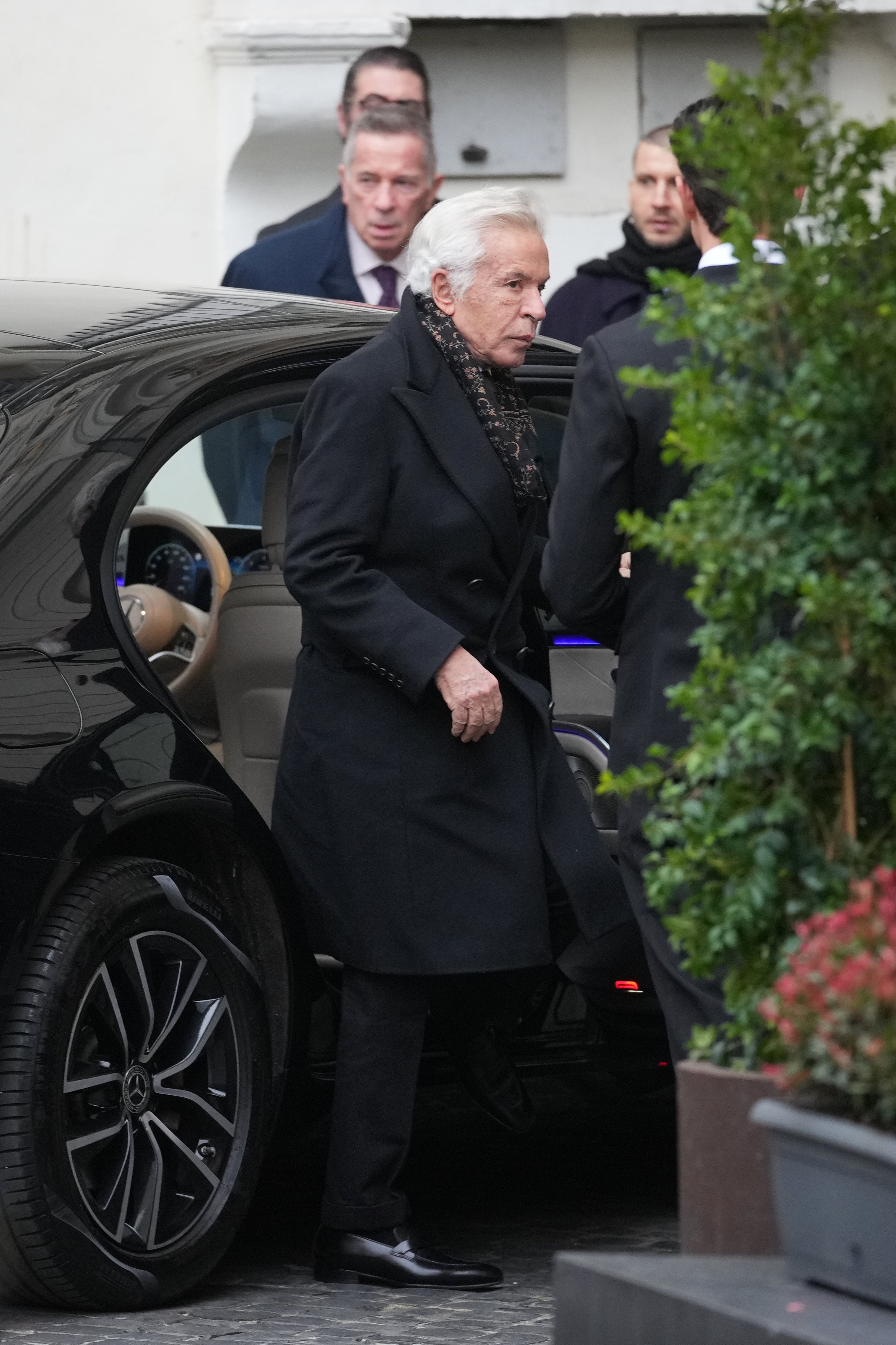 Giancarlo Giammetti arrives at the lying in state of fashion designer Valentino Garavani