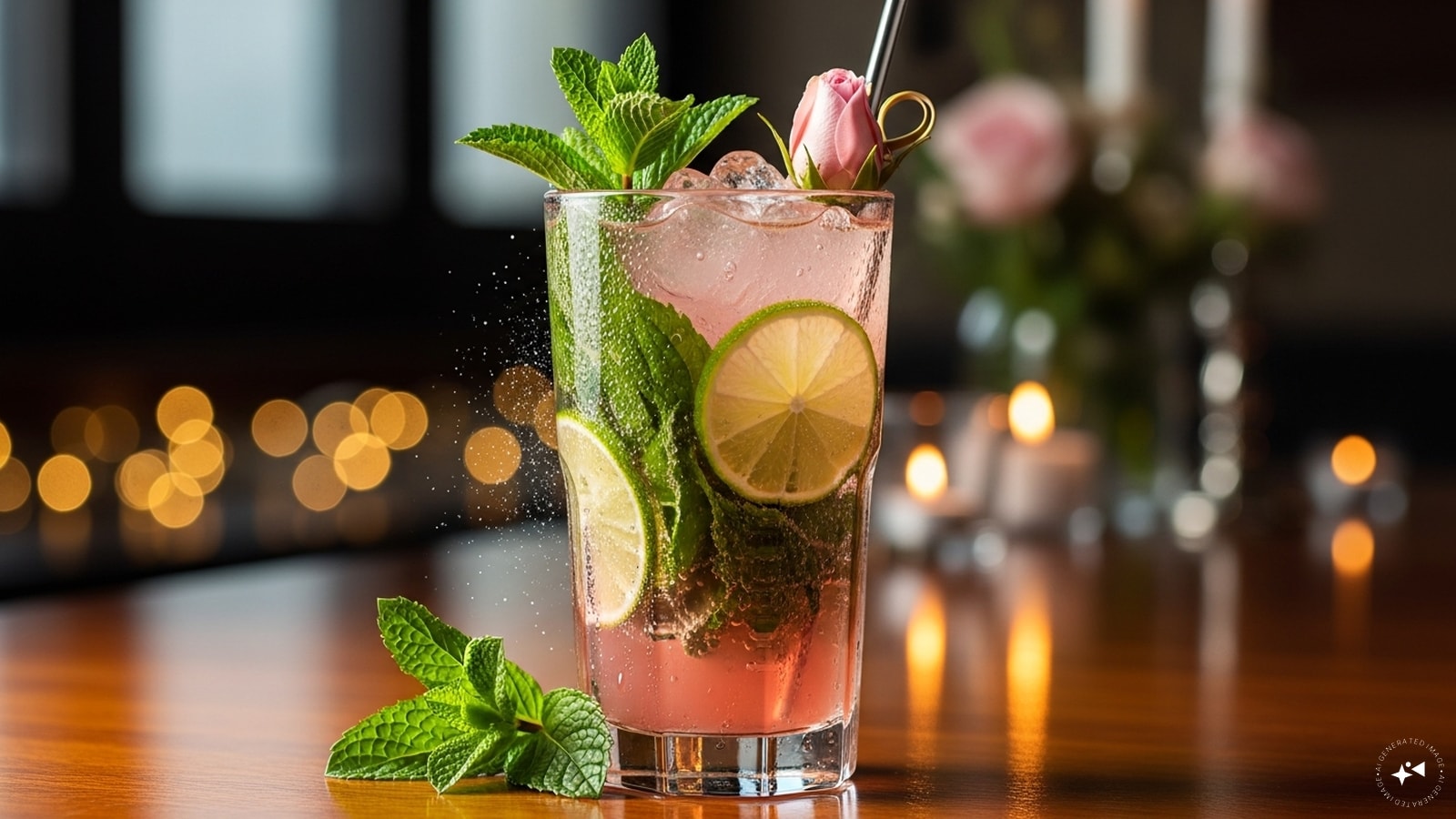  Rose Mojito: Mint, lime, and soda come alive with a dash of rose syrup in this refreshing twist on the classic mojito. Light, floral, and perfect for a romantic evening or brunch.