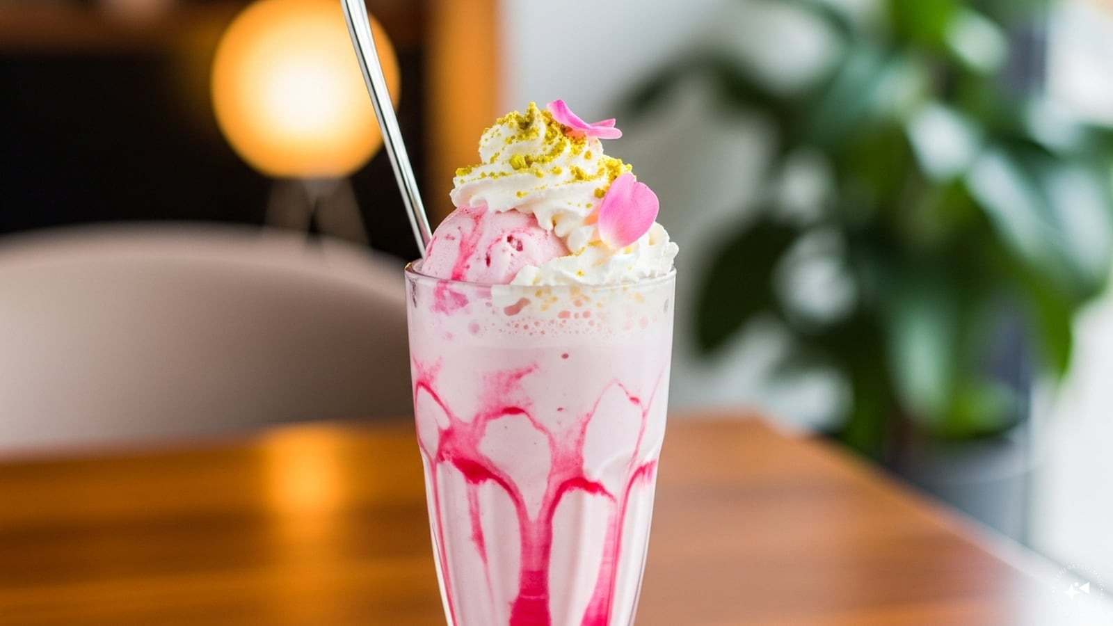  Rose Milkshake: Creamy vanilla ice cream blended with milk and rose syrup creates a sweet, aromatic milkshake. Topped with crushed pistachios or rose petals, it’s indulgent, fragrant, and utterly comforting.